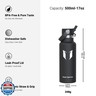 Super Sparrow Insulated Water Bottle - 17 Oz - Standard Mouth FlipFlow Flask - BPA Free, Leak Proof Drink Bottle- Ergonomic Straw Water Bottles for Work, Gym, Travel, Sports