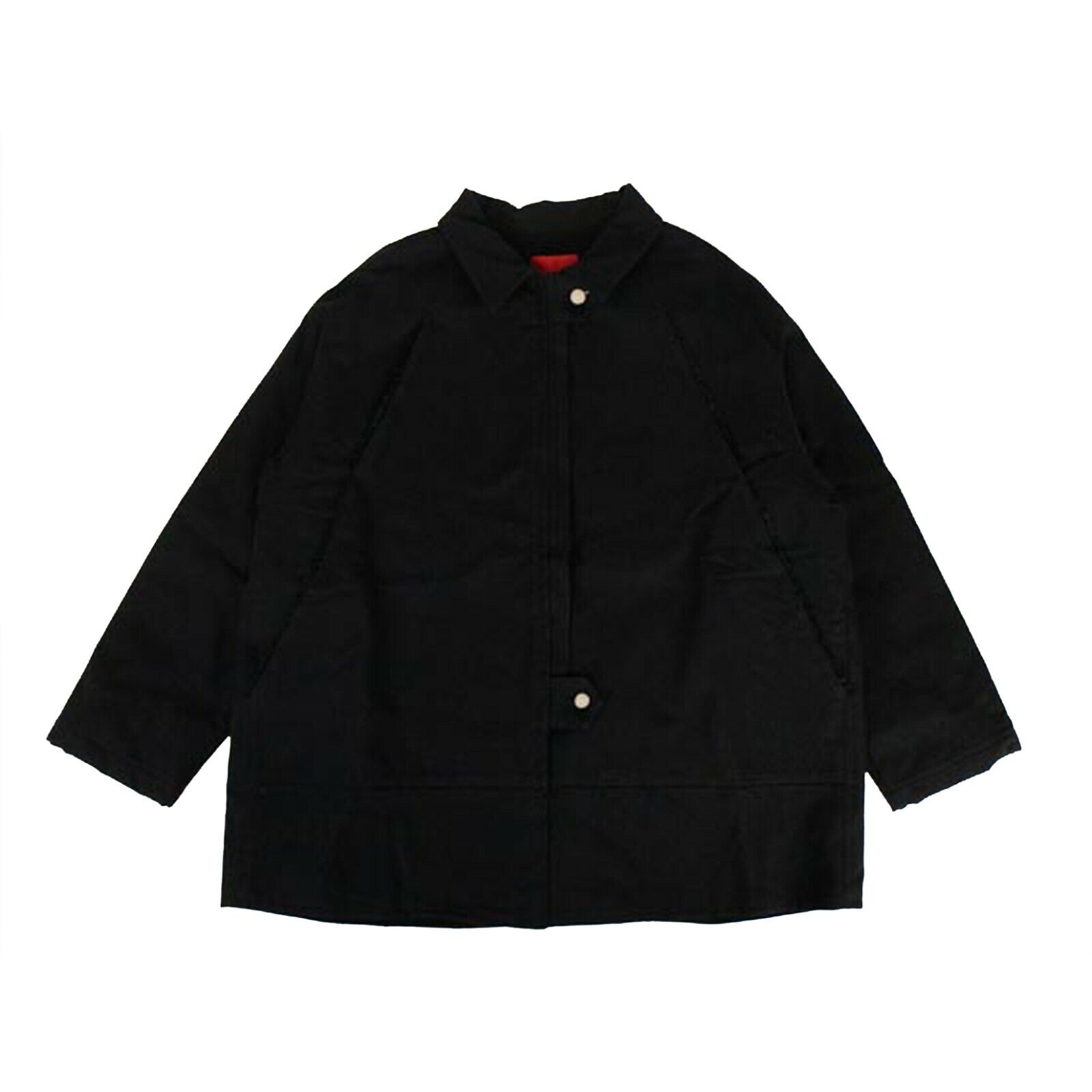 NWT 424 ON FAIRFAX Black Collared 'Oversized Teared Canvas NWT 424 ON FAIRFAX Black Collared 'Oversized Teared Canvas