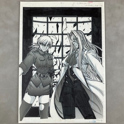 GAHO-SHOP Hellsing Seras & Integra Limited Duplicate Manga Manuscript Page Japan