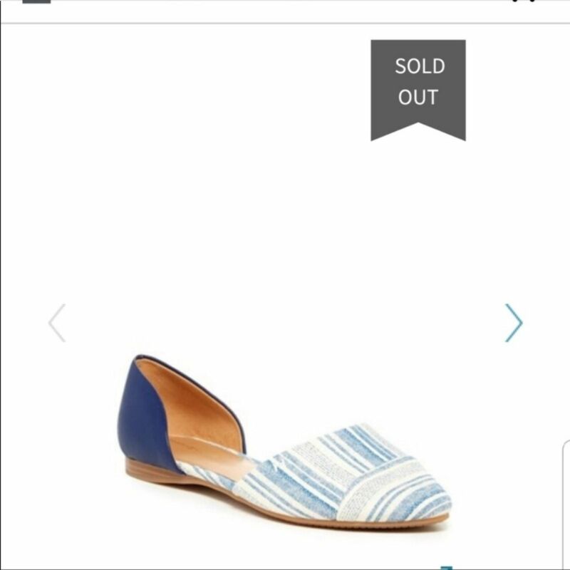 Tommy Hilfiger Blue And White Striped Flats