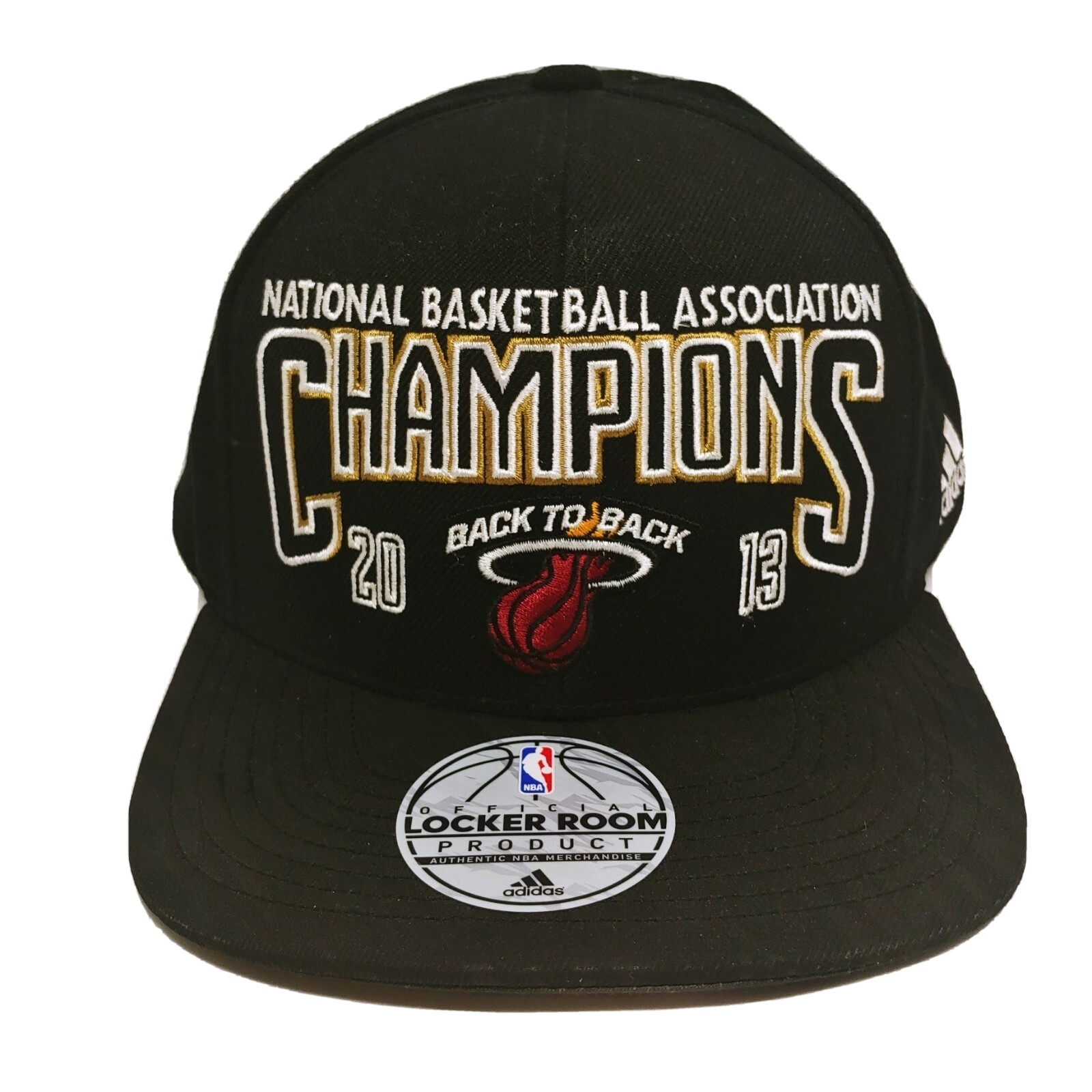 Miami Heat Adidas 2013 Nba Champions Official Locker Room Cap Hat Adjustable Sportscards Com