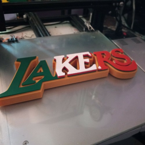 NEW!! LA Lakers NBA Logo wall mount. MEXICAN FLAG COLORS 12"×5" INCH 3D Printed
