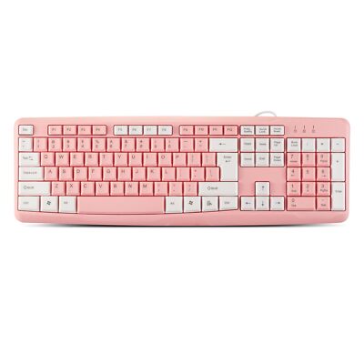 Wired Computer Keyboard Plug Play USB Silent-Touch Chiclet Keys Large Number ...