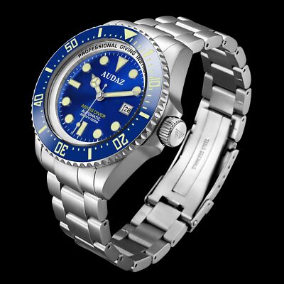   AUDAZ ABYSS DIVER BLUE DIAL 1000M DIVER WATCH INTERNATIONAL SHIPPING DEALER