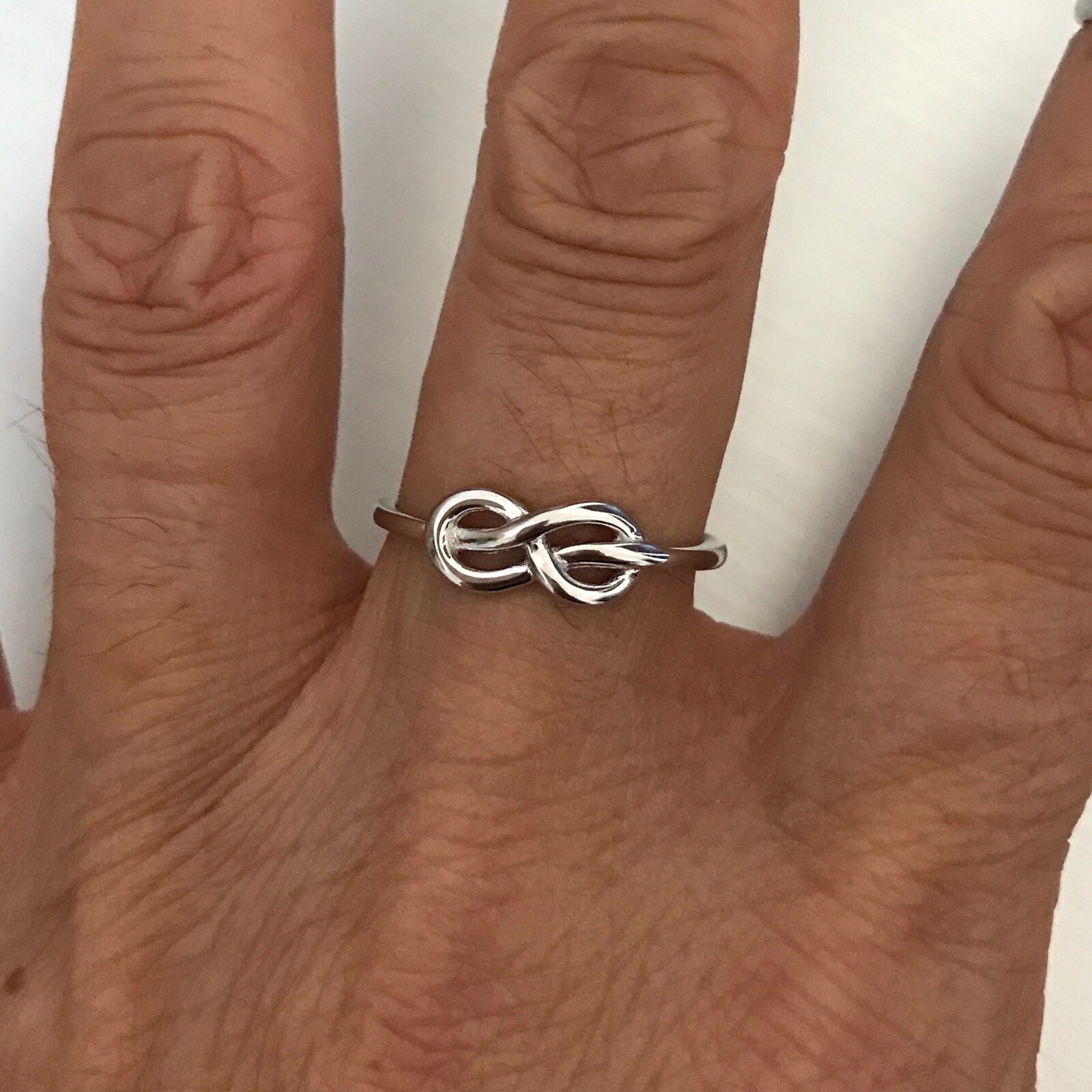 Sterling Silver Infinity Knot Ring, Silver Ring, Infinity