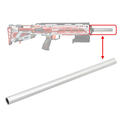 AKBM 13mm Machined Aluminium Barrel Tube for Foam Darts Blaster Modify Toy