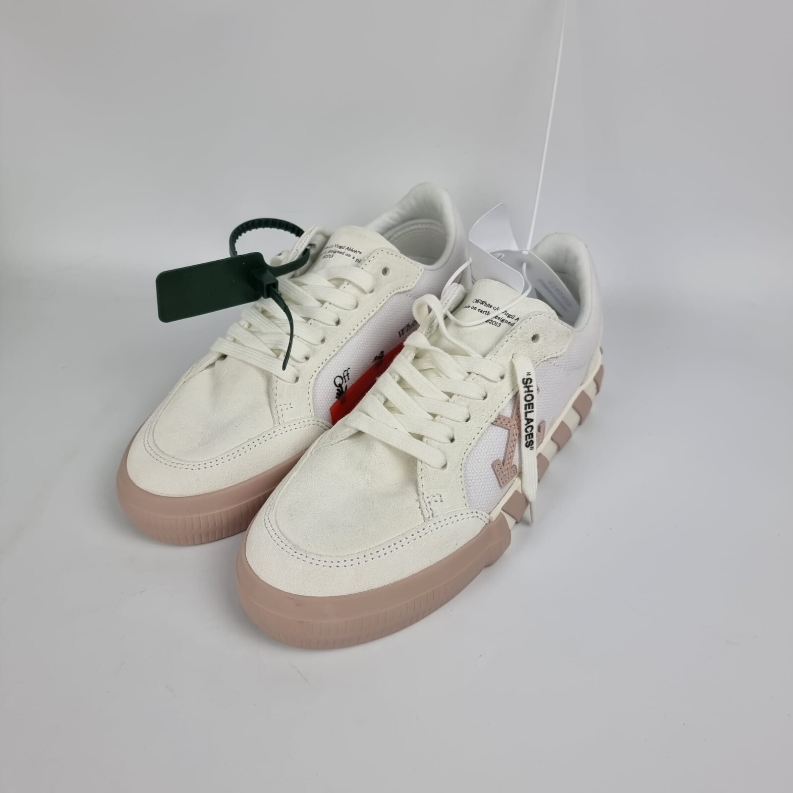 Pre-owned Off-white Vulcanized Women's White And Pink Sneakers Size 38 Us 8