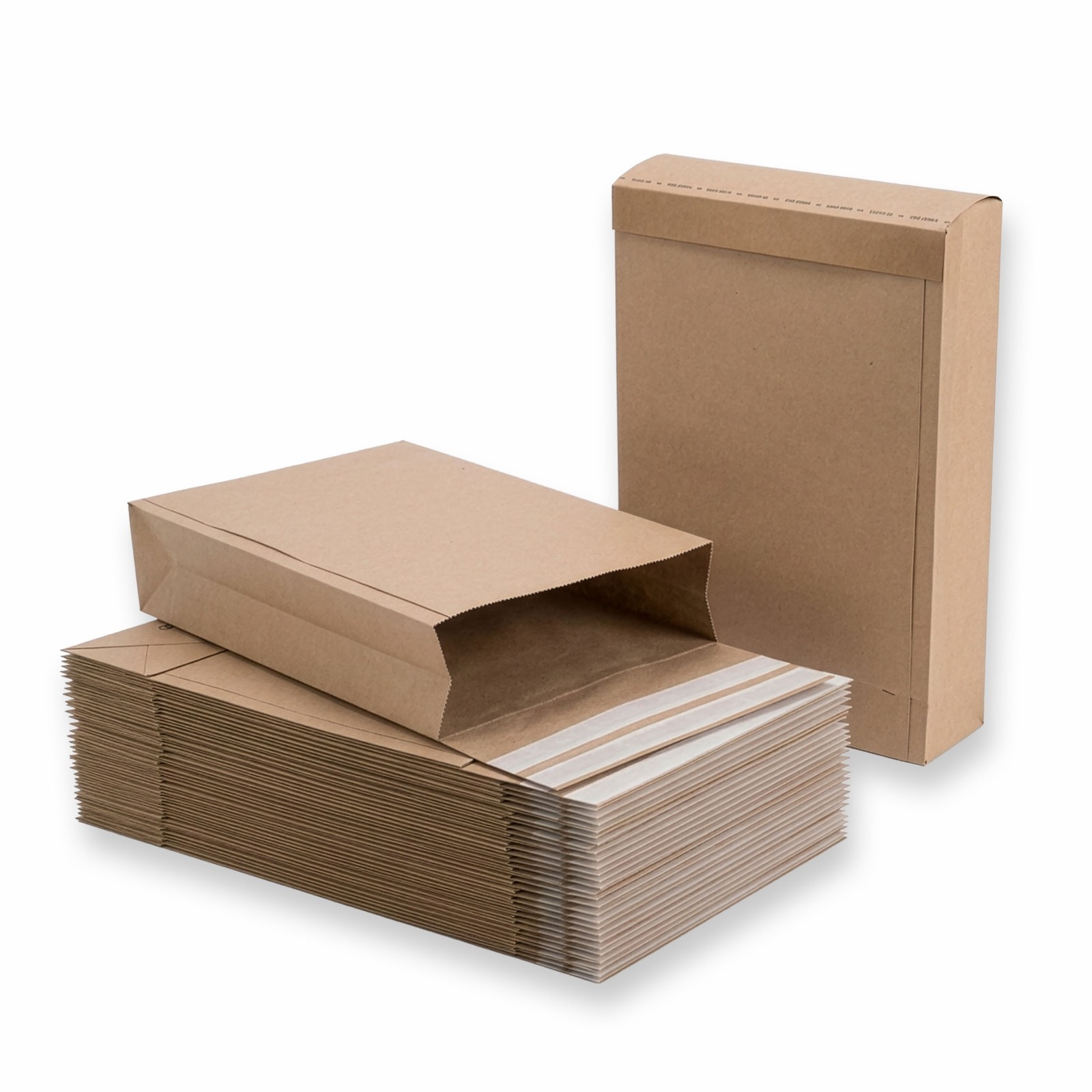 Versandtasche aus Papier 250x350x80, DHL Kleinpaket, Blockboden,2x Selbstklebest