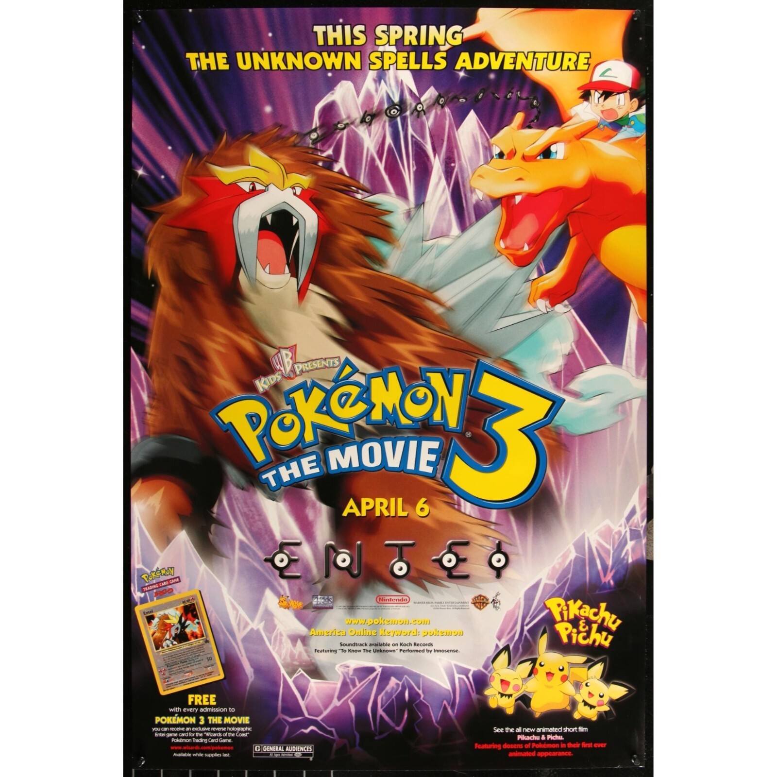 Pok mon 3: the Movie (2000) Original Rolled DS Advance Movie