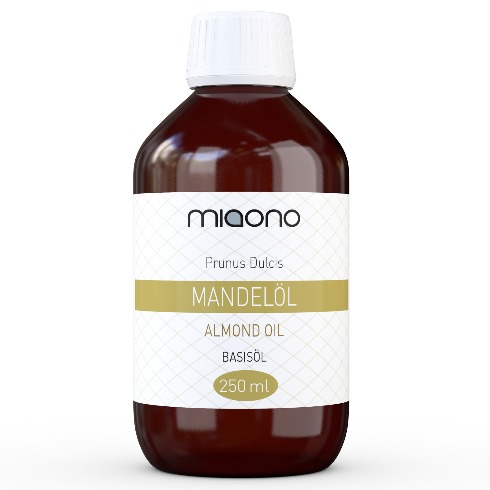 Mandelöl (250ml) - 100% reines Basisöl in einer Glasflasche von miaono