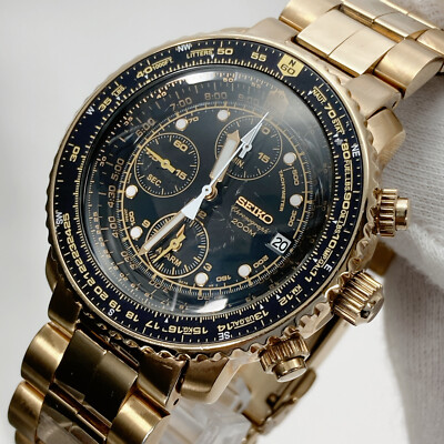 Seiko Flight Chronograph SNA414 For Sale on eBay WatchCharts Marketplace