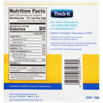 Thick-It Original Food & Drink Thickener Unflavored 36 oz. Canister