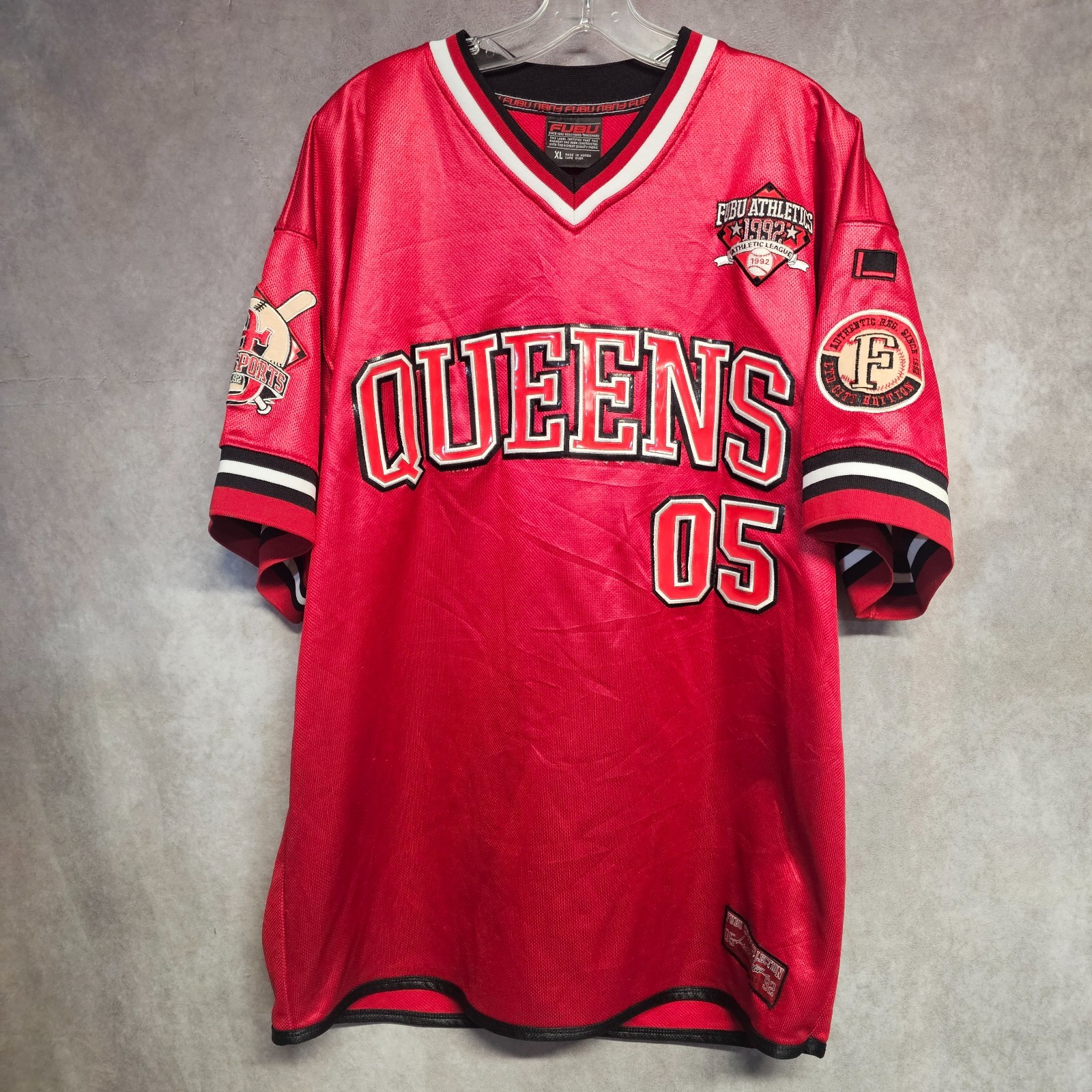 FUBU ユニフォーム NEW YORK 05 Vintage 3XL FUBU 05 Football Jersey Blue Red NYC New York
