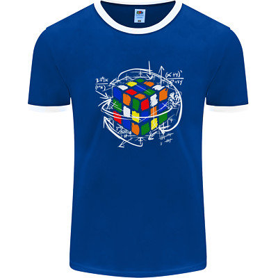 Rubix Cube Equation Funny Puzzle Enigma Mens Ringer T-Shirt FotL