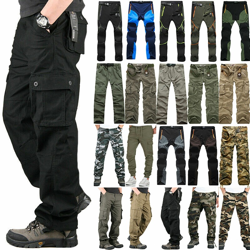 mens cargo walking trousers