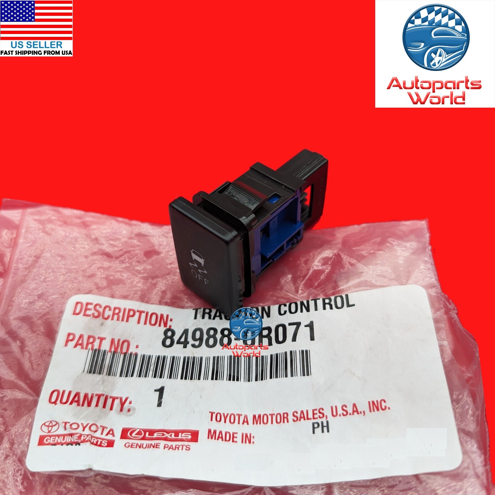 jester様4. GENUINE OEM TOYOTA SIENNA HIGHLANDER RAV4 TRACTION CONTROL SWITCH