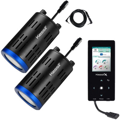 2x Kessil A160WE Tuna Blue LED Light & Link Cable & Spectral Controller X Bundle