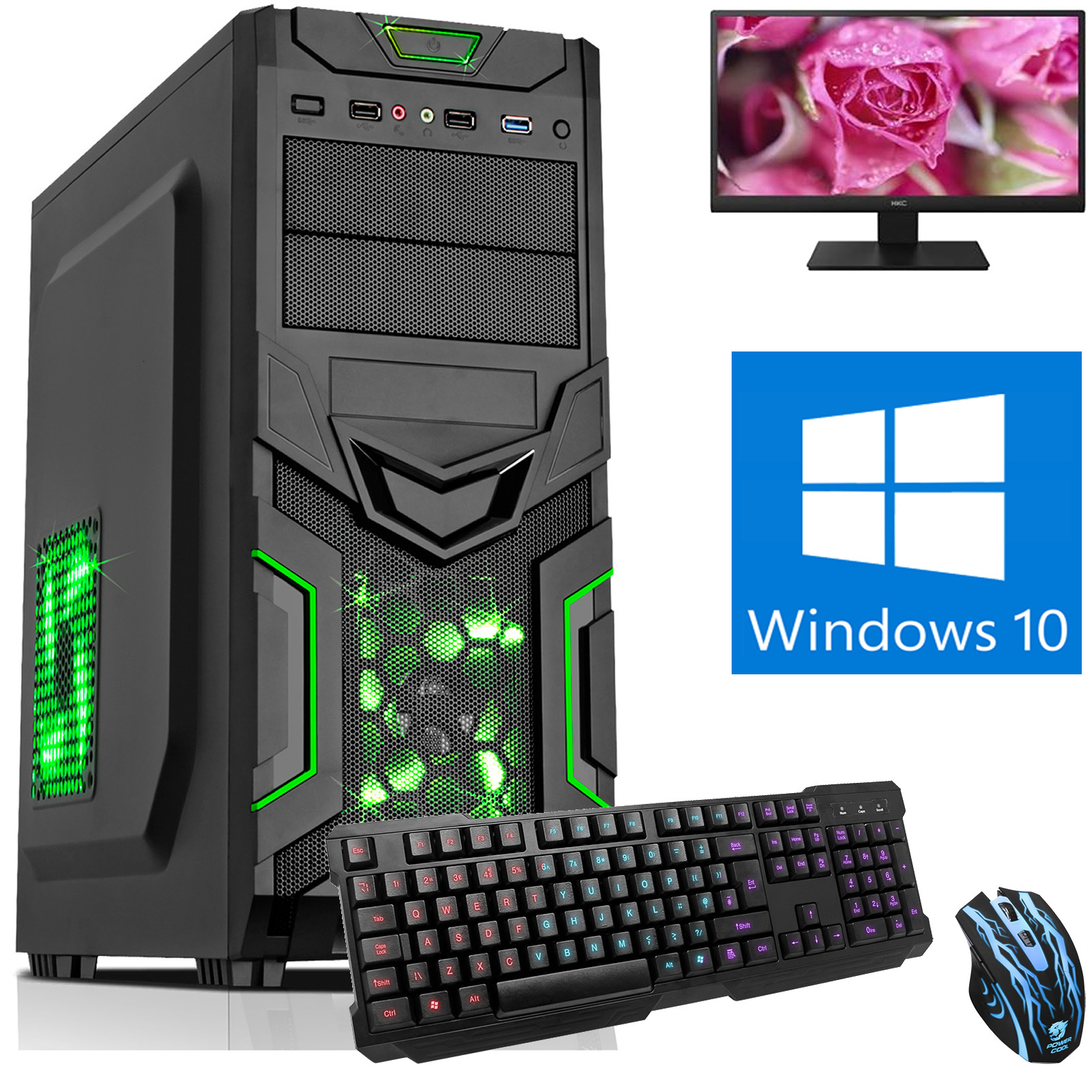 Ultra Fast AMD 4.1 Dual Core 8GB 1TB HD Bundle Gaming PC Computer