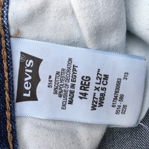 Boys 514 Slim Jeans Levi’s 14 27 X 27 Regular Straight