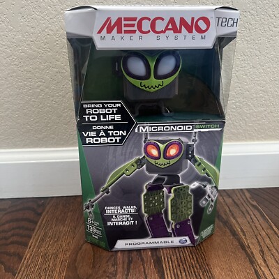 Meccano by Erector, Micronoid Green Switch, Programmable Robot Building Kit