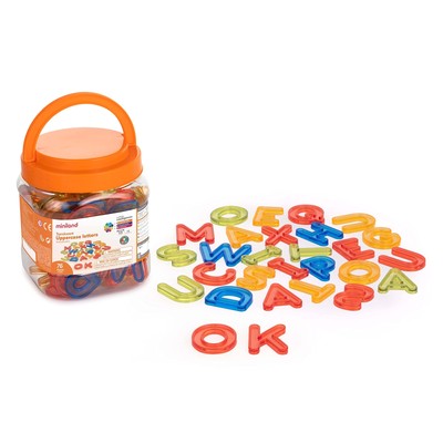 Translucent Uppercase Letters 76 pcs - Multicolor, Alphabet, Learn, School