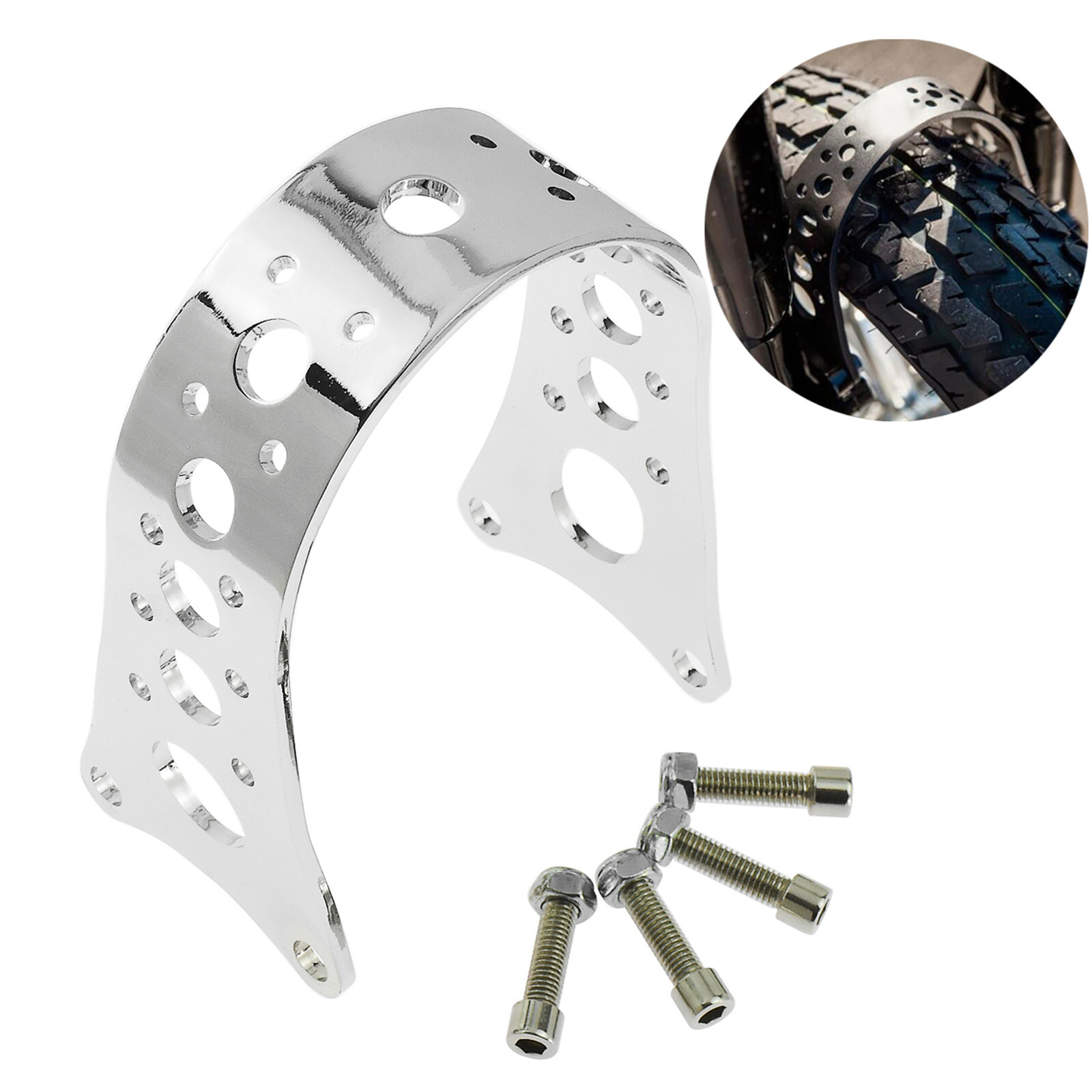 Chrome Front Fork Fender Brace Tracker Narrow Fit For Harley Touring Sportster