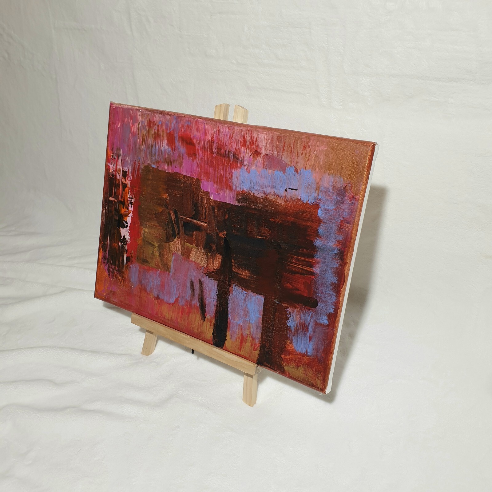 Rare Modern Classic Vivid (See Vid) Orig Abstract Acrylic Painting Canvas 12x16