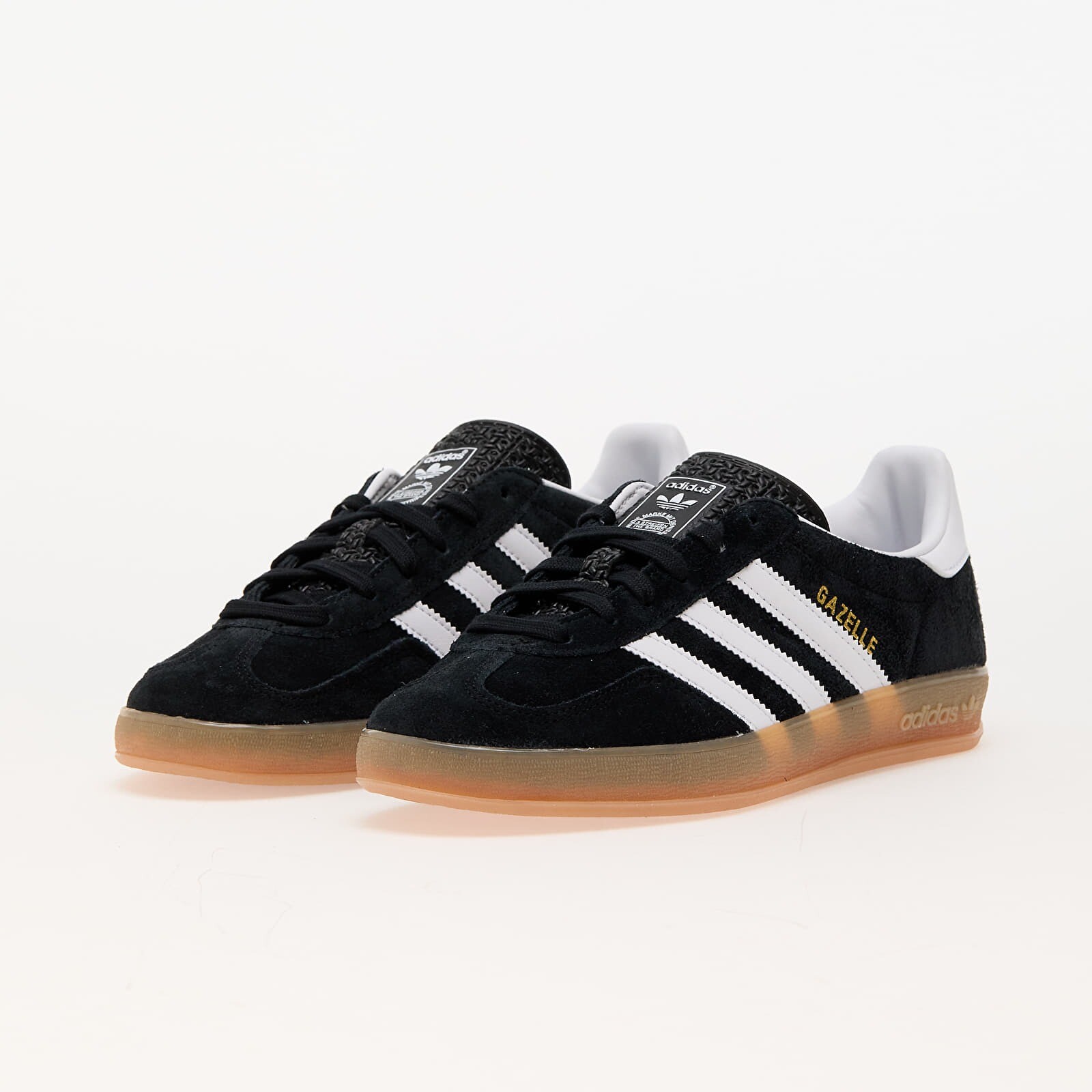adidas　Originals GAZELLE INDOOR Adidas Originals Gazelle Indoor Black White Gum JI2060 Mens