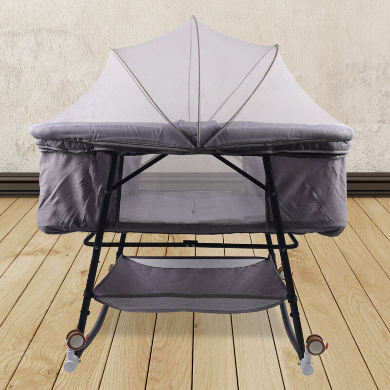 Bedside Crib for Baby 3 in 1 Bassinet for Newborn Infant Baby Boys & Girls 