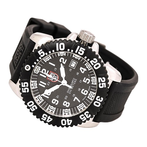 Pre-owned Luminox Men's Watch Colormark Quartz Stainless Steel Case Black Dial Strap 3151