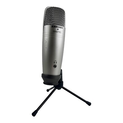 SAMSON Silver C01UPRO USB Studio Condenser Microphone W Stand (NO CABLES)