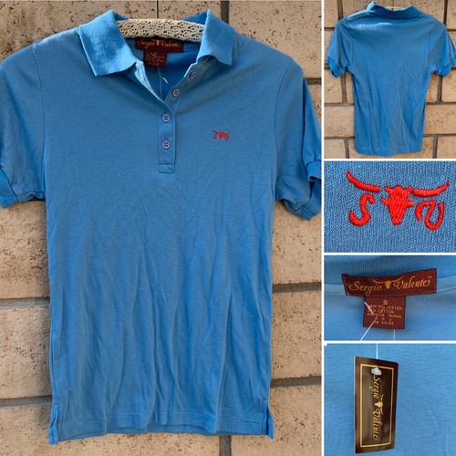 Vintage Sergio Valente Embroidered Logo Top Polo Shirt 70s
