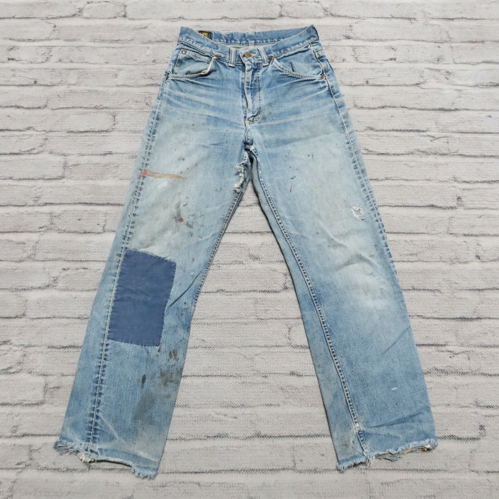 Vintage Lee Riders Sanforized Distressed Selvedge Denim Vintage Lee Riders Sanforized Distressed Selvedge Denim