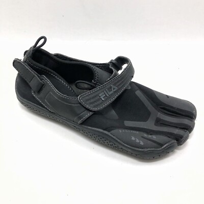 FILA Mens Sz 6 /38.5 Shoes SkeleToes BLACK Minimalist Barefoot Running Water