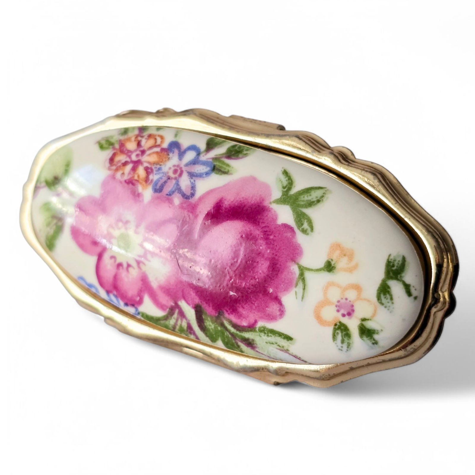 【セール中】1950年ヴィンテージシルバートーンリップスティックホルダー Vintage lipstick holder ring with mirror Japan 1950's