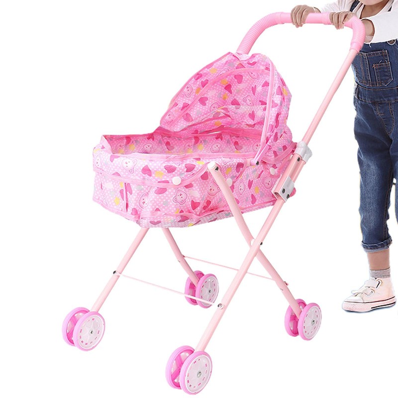 Baby Doll Stroller Cribs Cradles Nursery Role Play Children 