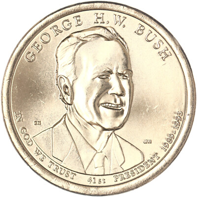 2020 D Presidential Dollar George H. W. Bush BU Clad US Coin