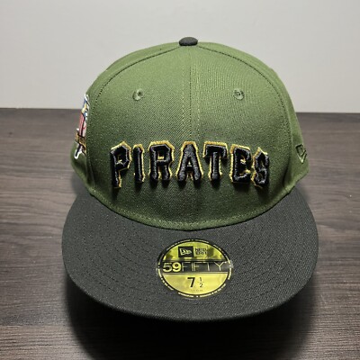 New Era Pittsburgh Pirates Roberto Clemente Side Patch 59Fifty Hat 7 1/2 Green
