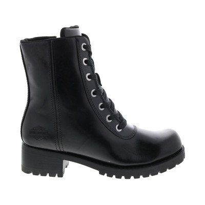 

Harley-Davidson Ashby D84715 Женские черные кожаные мотоботы, Черный, Harley-Davidson Ashby Lace Up