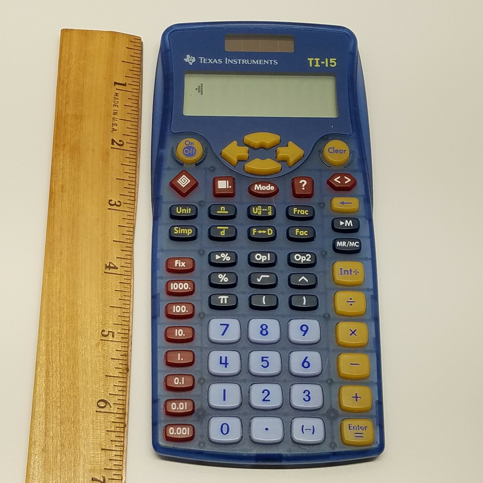 Texas Instruments Blue TI-15 Scientific Explorer Elementary Child Calculator Kid