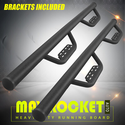 For 2018-2024 Jeep Wrangler 4 Door JL Running Board Nerf Bar Drop Side Step Hoop