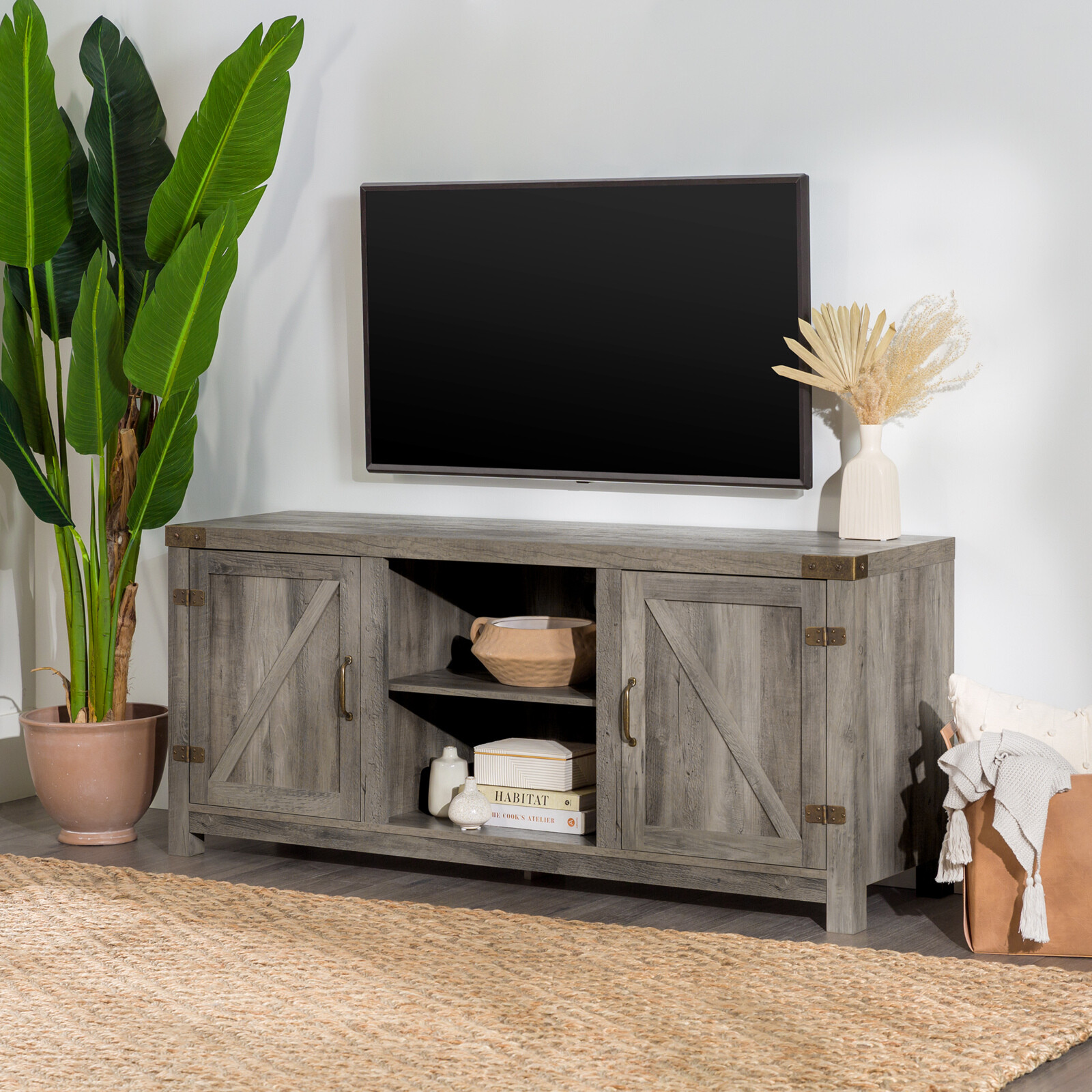 For Tvs Up To 65", Grey Wash