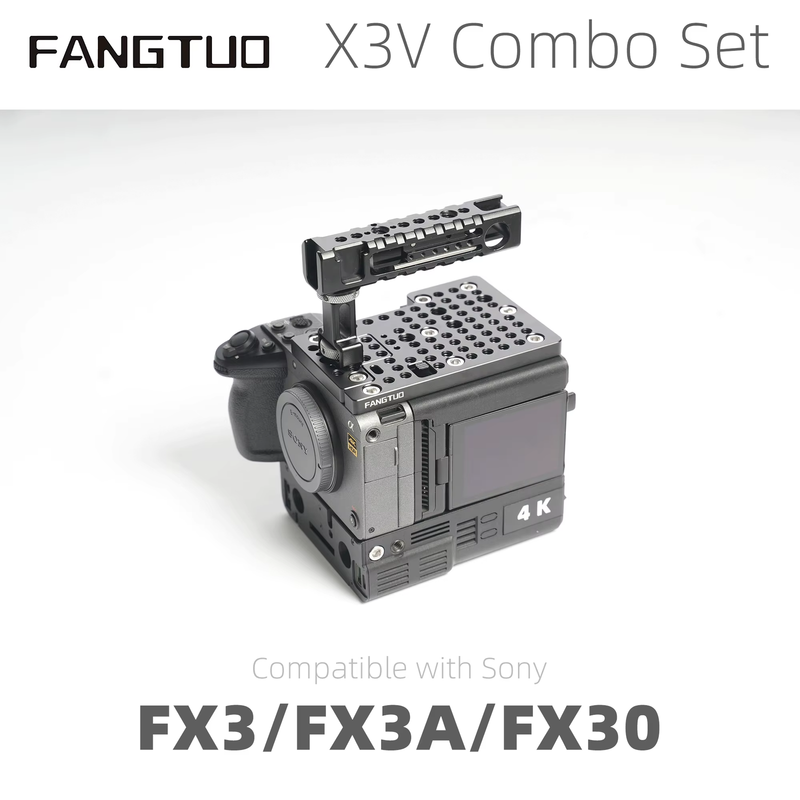 X3V fx3 30 Camera Cage Combo Set – Suitable for Vertical Shooting, Handheld Use,