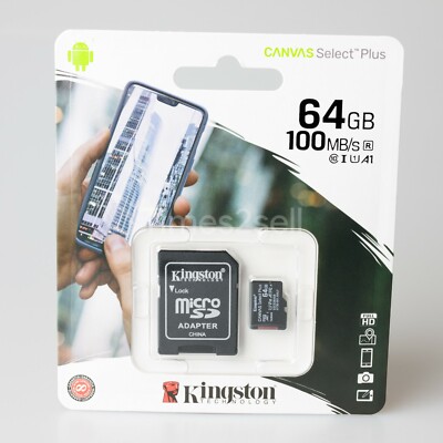 Kingston Micro SD Card Class 10 64GB 128GB for Smartphones & Tablets New