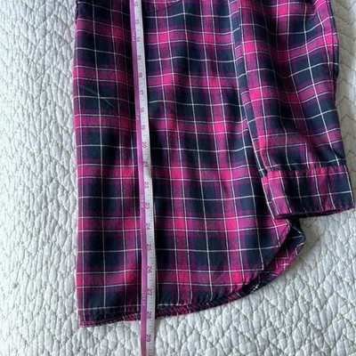 NWT J. Crew Women's Boyfriend Fit Plaid Popover Flannel Shirt Tunic Size S