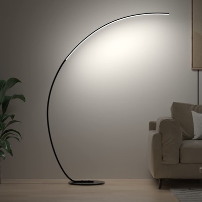 Rgbw Modern 69.99 Inch Arched Standing Reading Floor Lamp With Remote Dimmable B