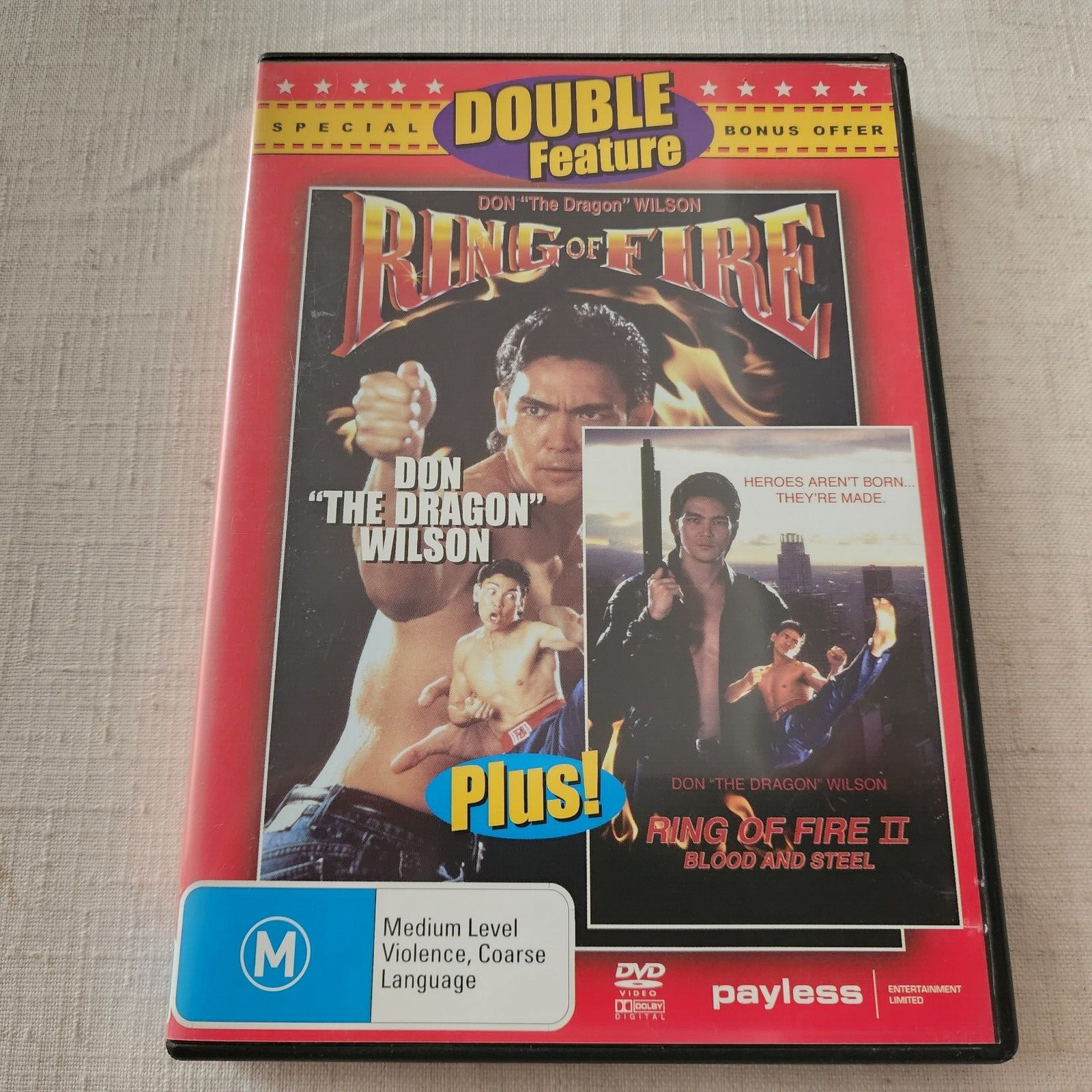 Ring of Fire / Ring of Fire 2 (DVD) Region All Don "The Dragon" Wilson
