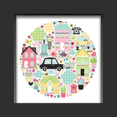 Doodlebug Design Shadow Box Insert Kit-My Happy Place