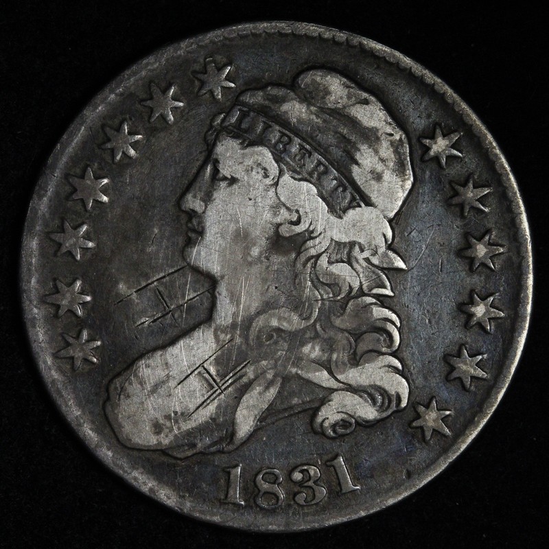 1831 Capped Bust Silver Half Dollar VF E363 QKMM | eBay