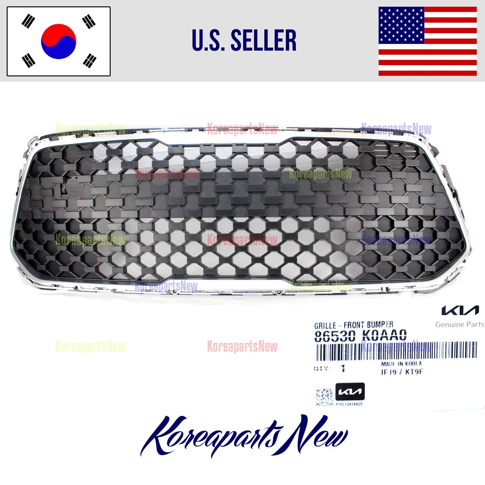 ●BELOW ZERO Fits Kia Soul EX 2020-2022 Front Bumper Lower Grille W